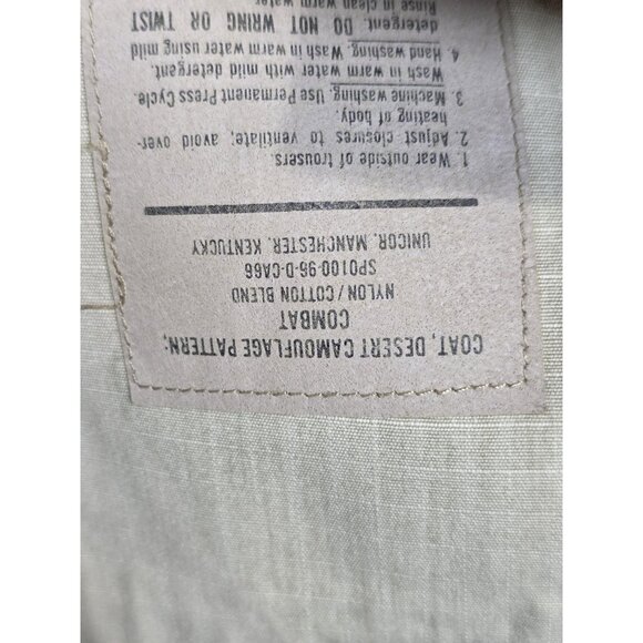 VINTAGE US Army Jacket Mens Large Long Desert Camo DCU Combat Coat Ripstop 90s - Picture 8 of 12